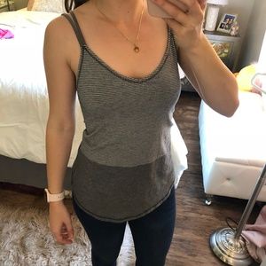 lululemon athletica Tops - Lululemon Strappy Criss Cross Stripe Tank - Grey lululemon athletica Tops - Lululemon Strappy Criss Cross Stripe Tank - Grey